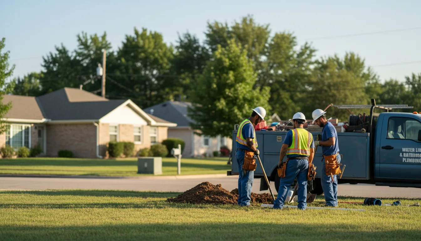 Residential water line and bathroom plumbing service in Bartlett, NE